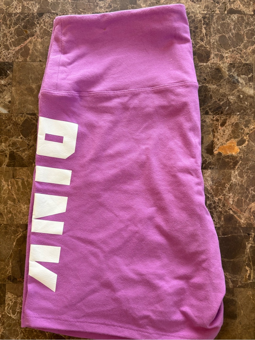 PINK Victoria's Secret Violet Athletic Shorts with White Logo